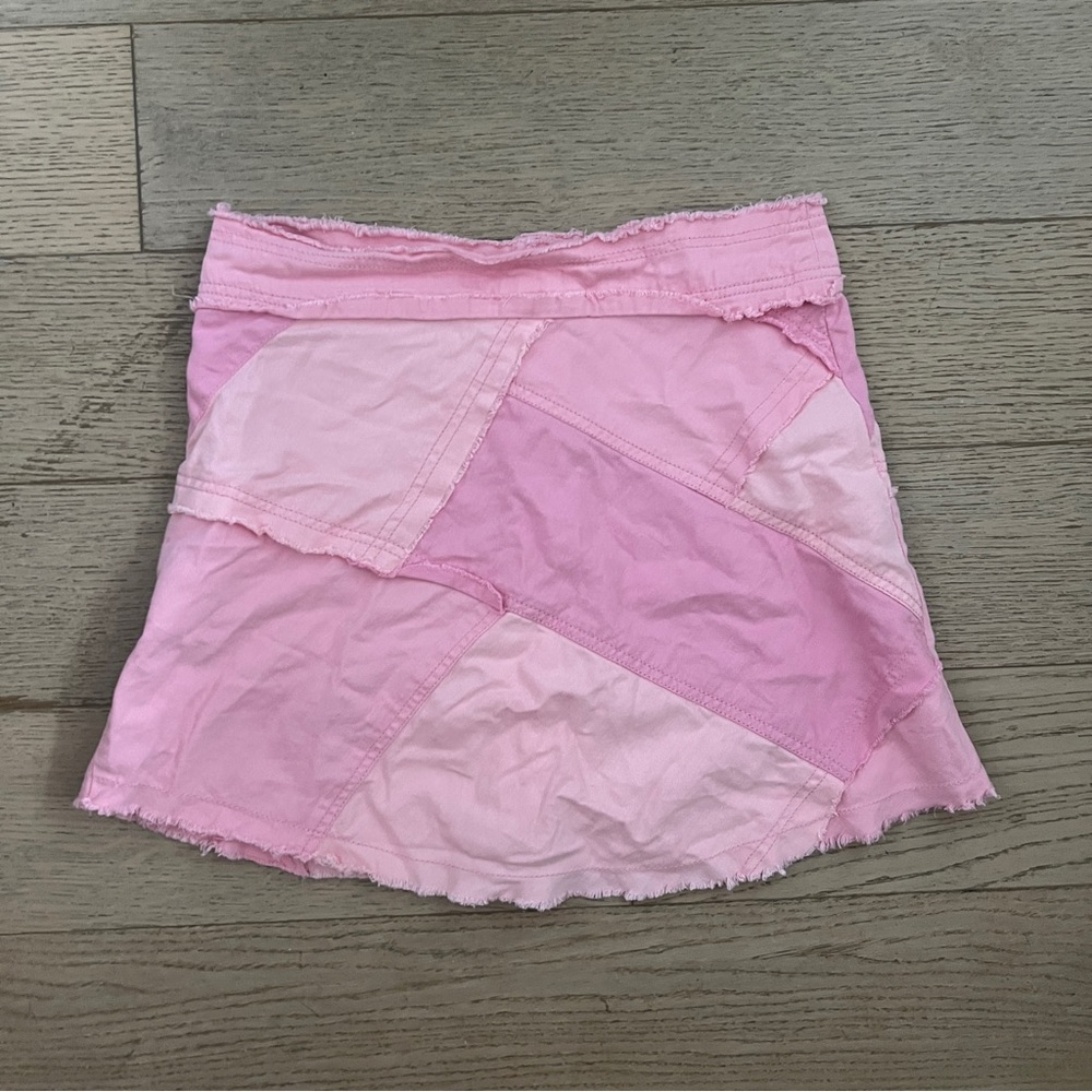Loveshackfancy Pink Patchwork Skirt - image 2